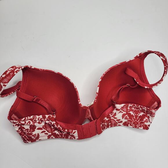Soma Allura Bra Full Coverage Red Printed Underwire 34D - Picture 4 of 6